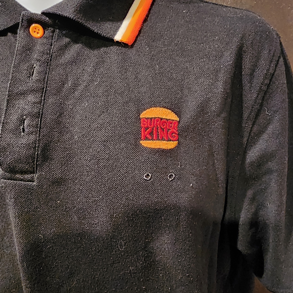 Burger King Black Polo Shirt Sizes LARGE
